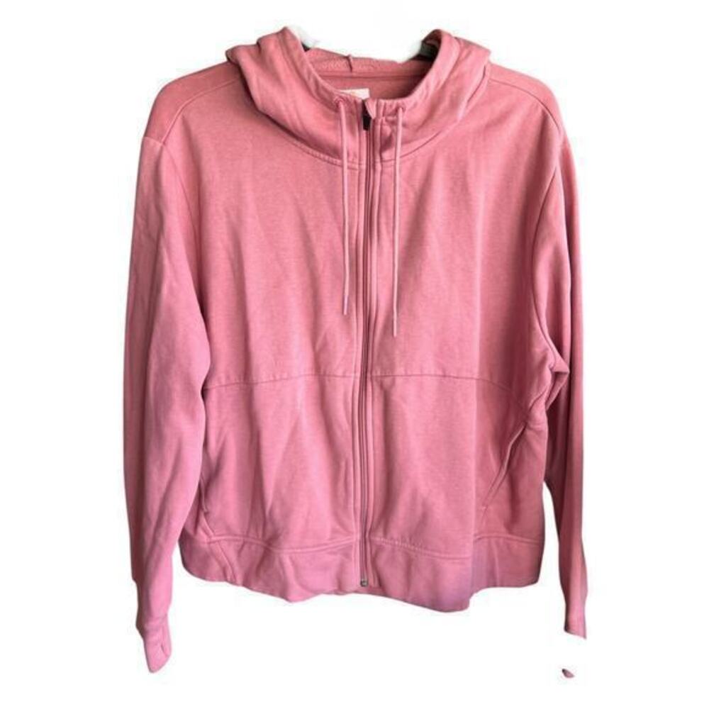 BODY & SOL bubblegum pink full zip hoodie pocket thumb holes NWOT plus sz XXL 2X